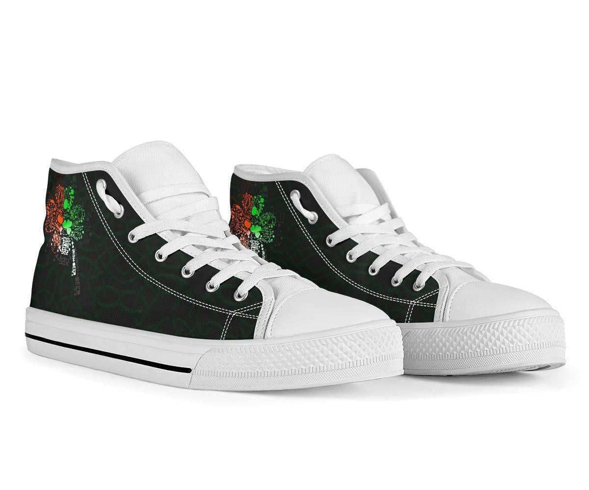 Ireland High Top Shoe Ireland Shamrock St.Patrick Day Style
