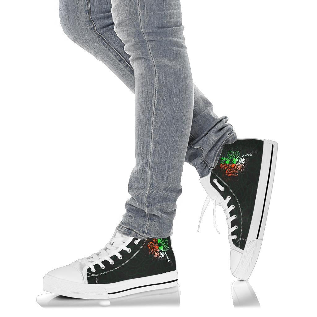 Ireland High Top Shoe Ireland Shamrock St.Patrick Day Style