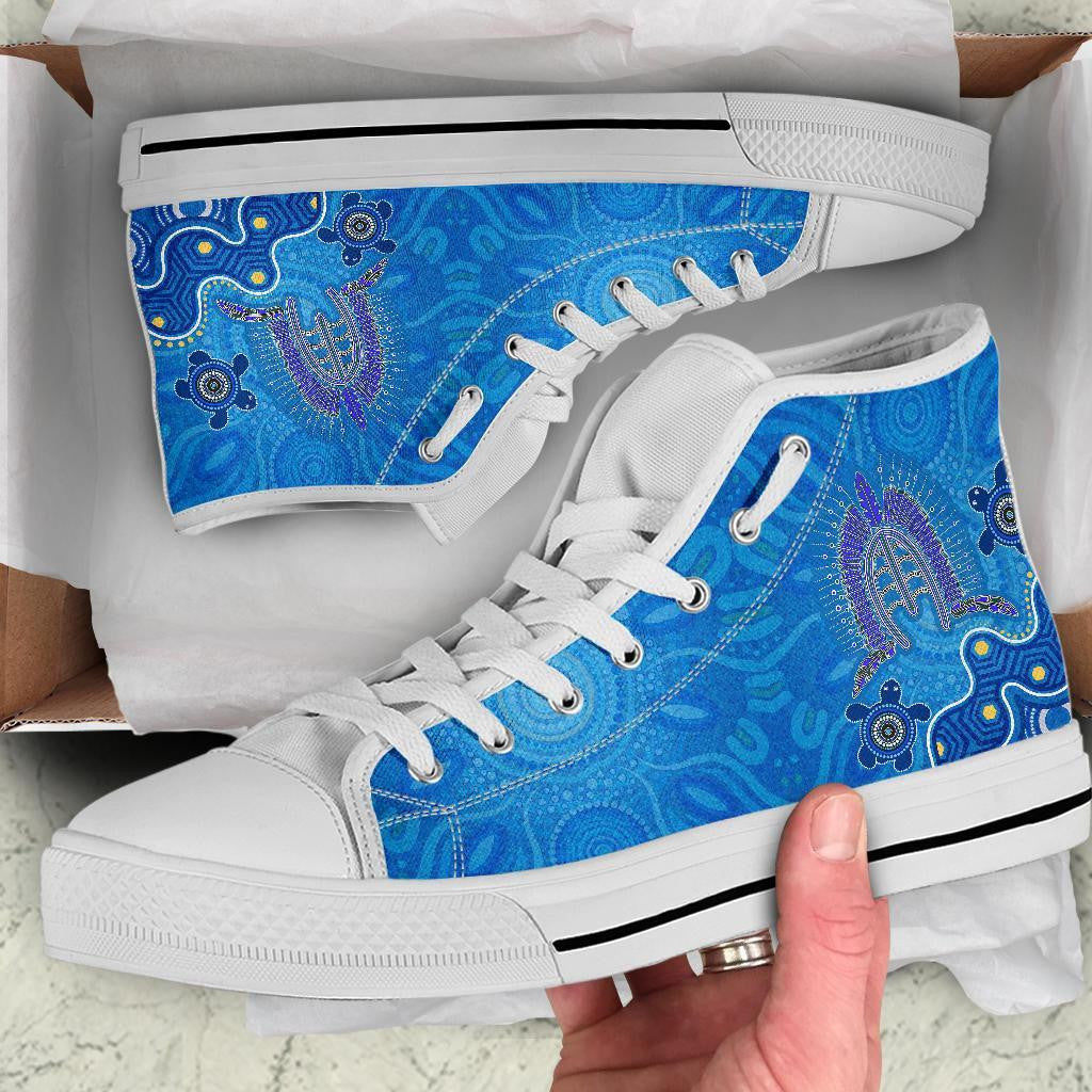 Torres Strait High Top Shoes Dhari And Turtle
