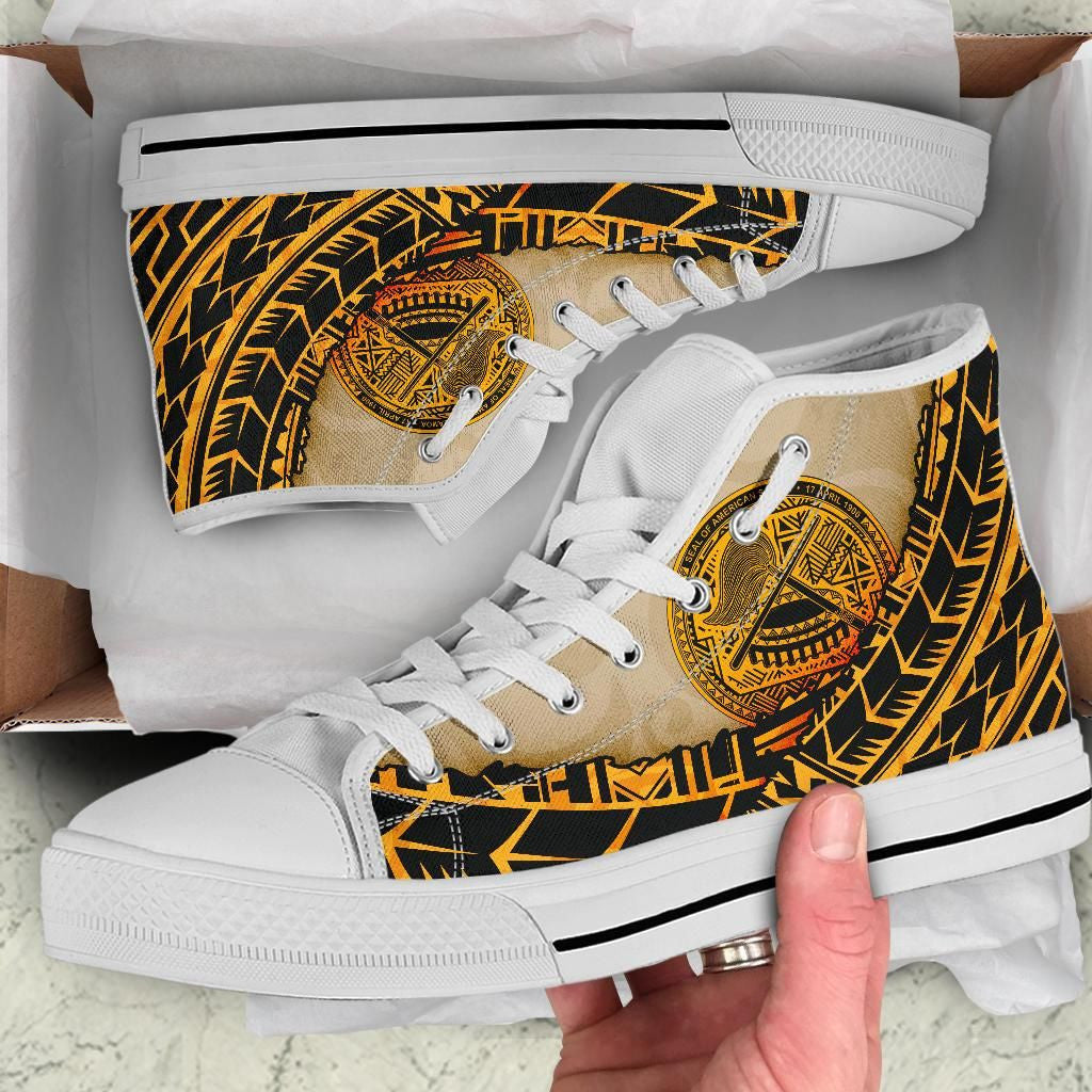 American Samoa High Top Shoe Polynesian Wild Style