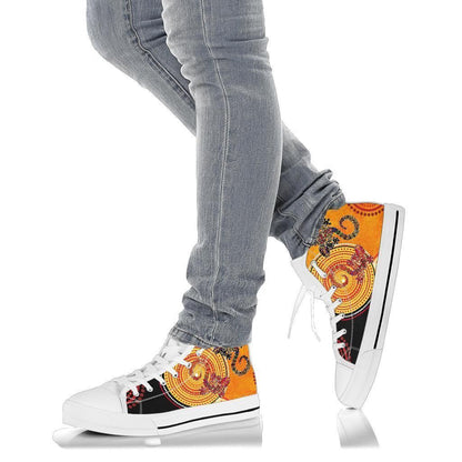 Aboriginal High Top Shoe Couple Aboriginal Lizards