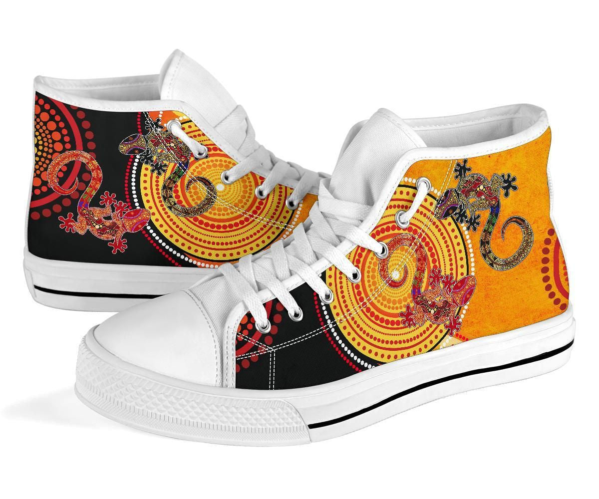 Aboriginal High Top Shoe Couple Aboriginal Lizards