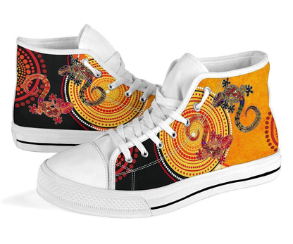 Aboriginal High Top Shoe Couple Aboriginal Lizards