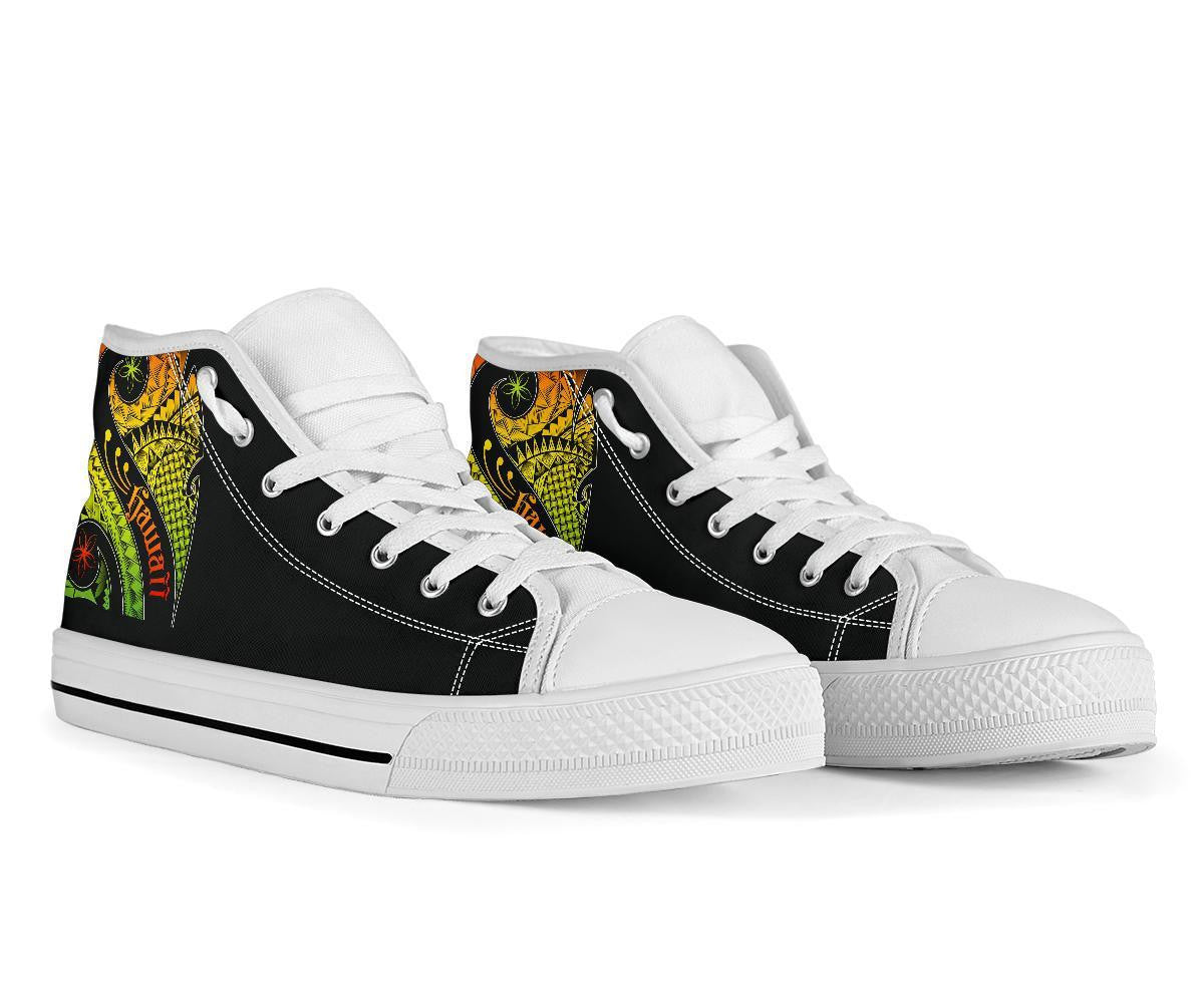 Hawaii High Top Shoe Hawaii Polynesian Decorative Patterns