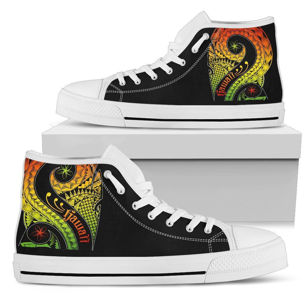 Hawaii High Top Shoe Hawaii Polynesian Decorative Patterns