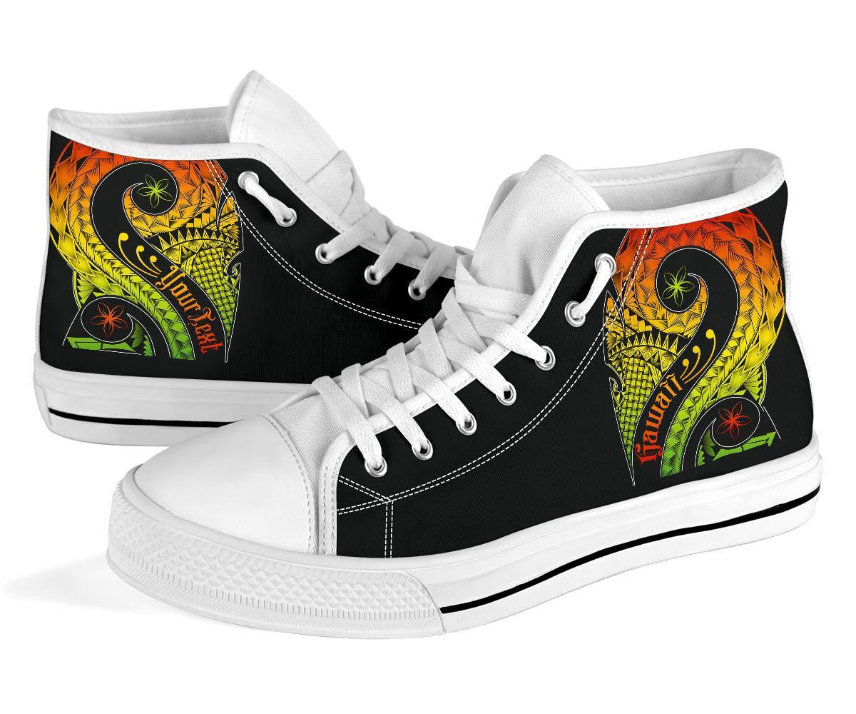 Hawaii Personalised High Top Shoe Hawaii Polynesian Decorative Patterns