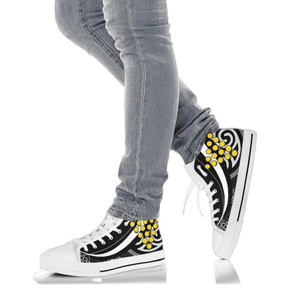 Cornwall Celtic High Top Shoe Cornish Flag With Celtic Knot