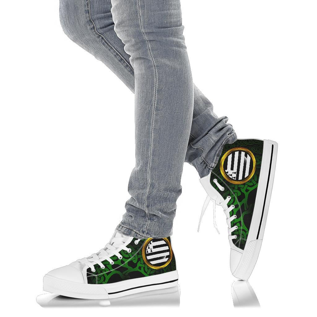 Celtic High Top Shoe Brittany Celtic Flag