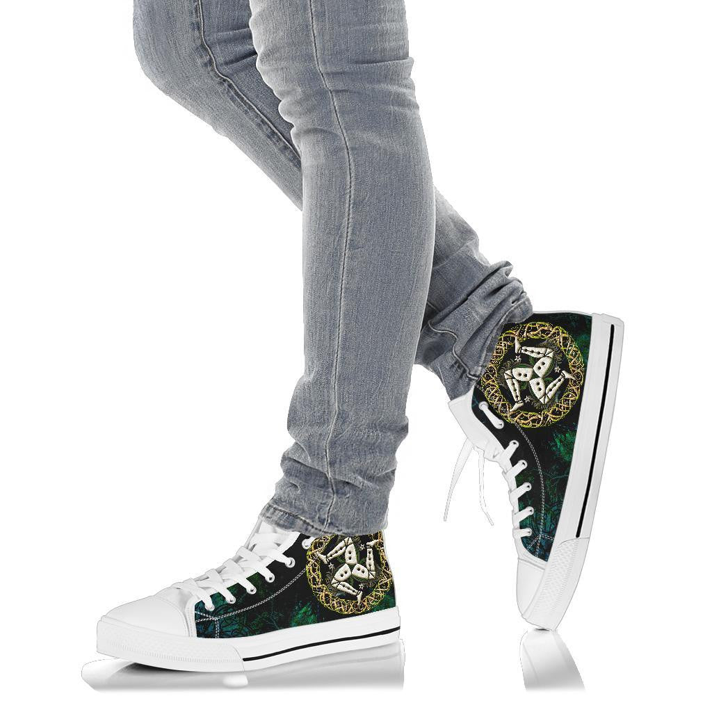 Celtic High Top Shoe Isle Of Man With Celtic Patterns