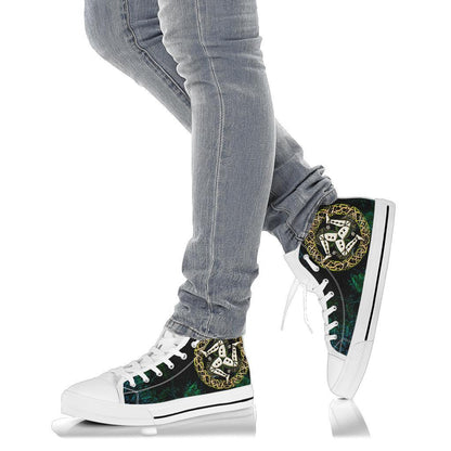 Celtic High Top Shoe Isle Of Man With Celtic Patterns