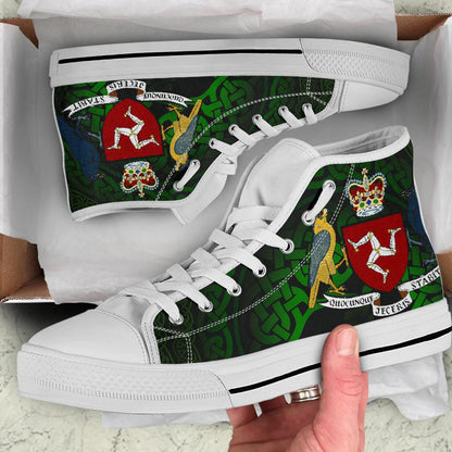 Celtic High Top Shoe Isle Of Man Celtic Coat Of Arms