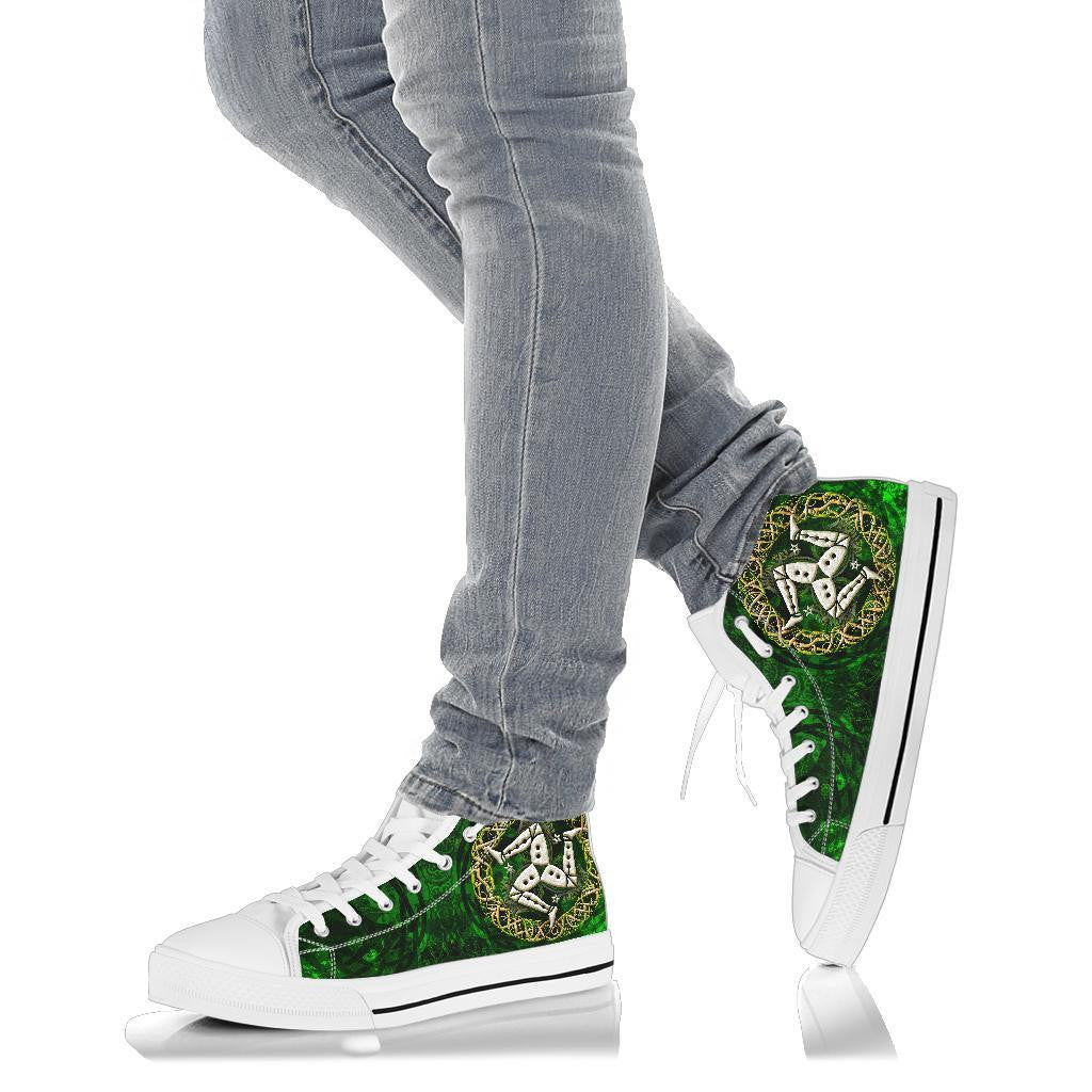 Celtic High Top Shoe Isle Of Man With Celtic Patterns Ver 02