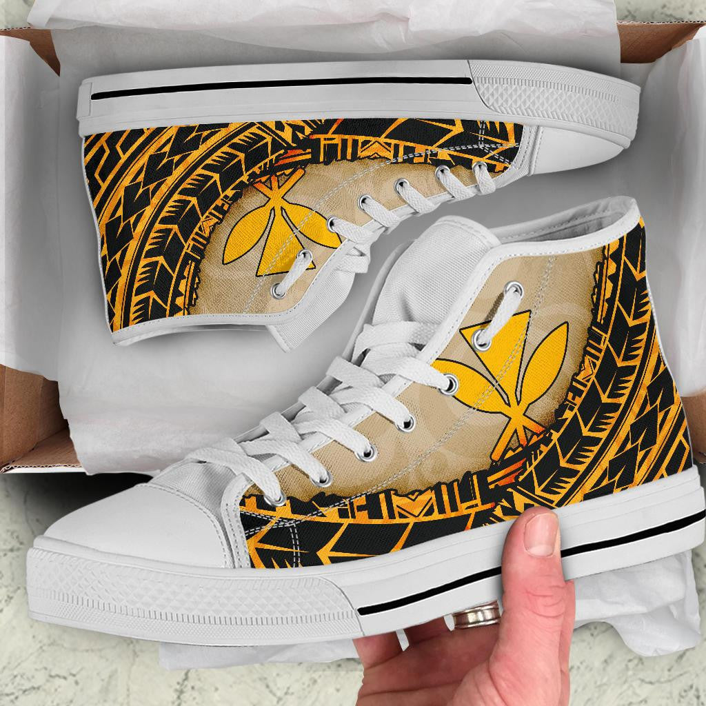 Hawaii High Top Shoe Polynesian Wild Style