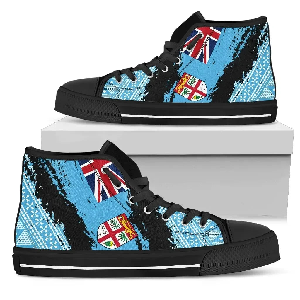 Fiji Tapa High Top Canvas Shoes Nora Style