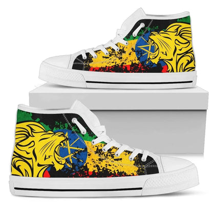 Ethiopia High Top Shoe Lion Vintage