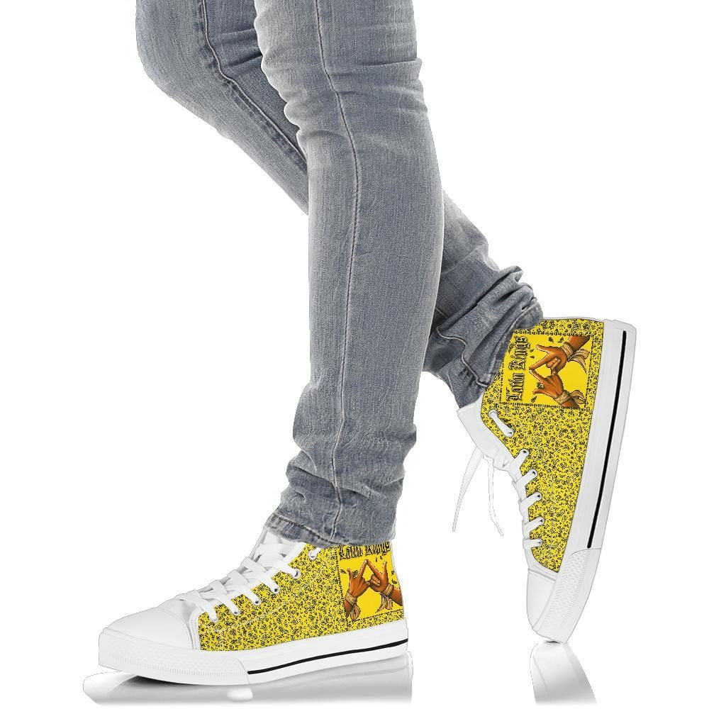 Latin Kings High Top Shoe Yellow Bandana