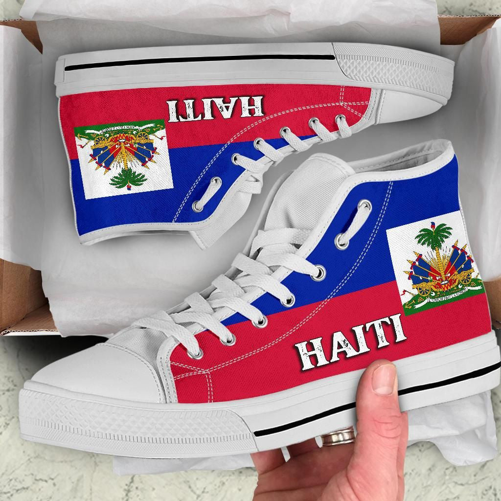 Haiti Flag High Top Shoe