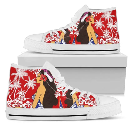French Polynesia High Top Shoe Tahiti Girl Bn09
