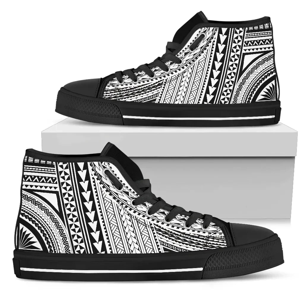 Polynesian High Top Canvas Shoes Bn10