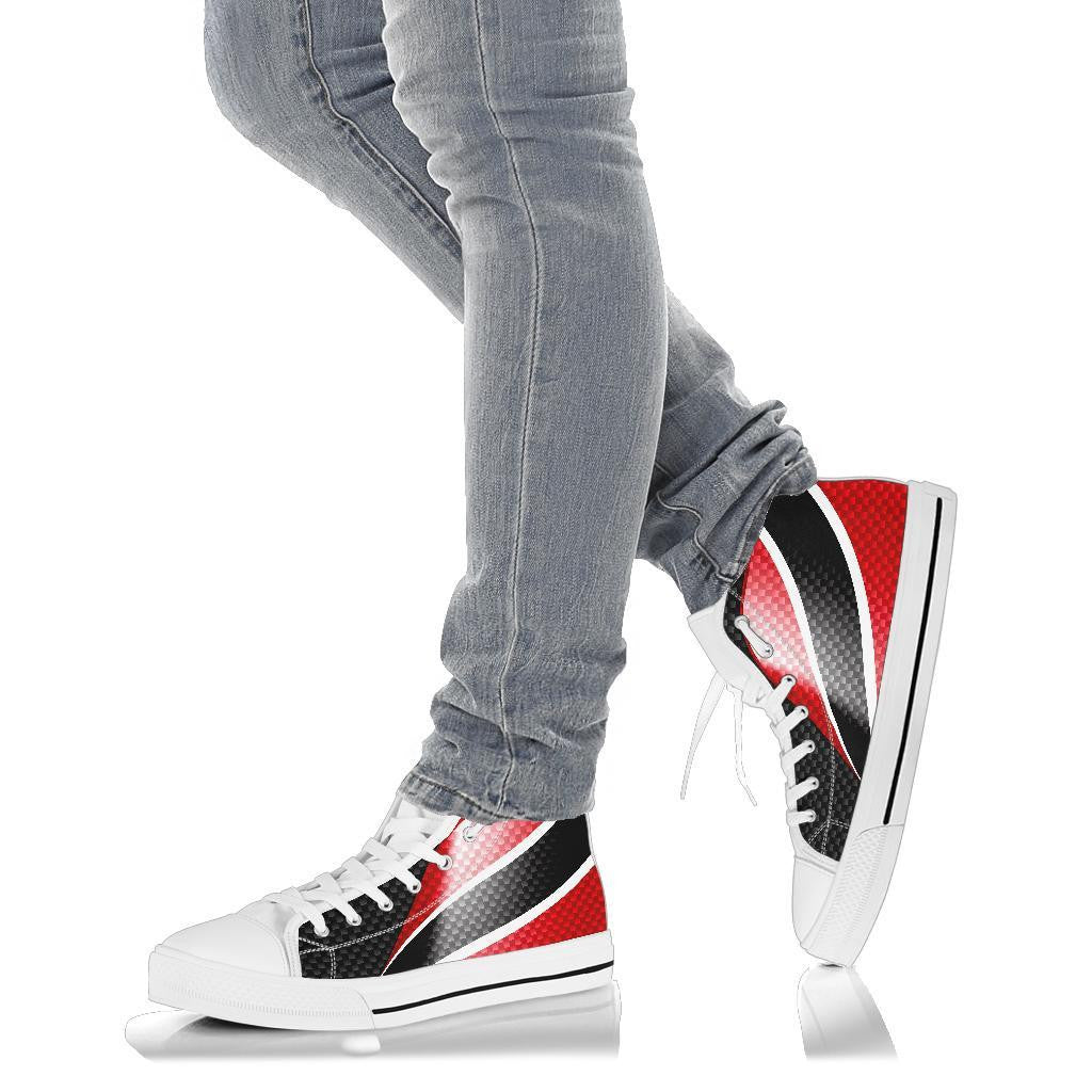 Trinidad And Tobago High Top Shoe Trinidad And Tobago Flag 01