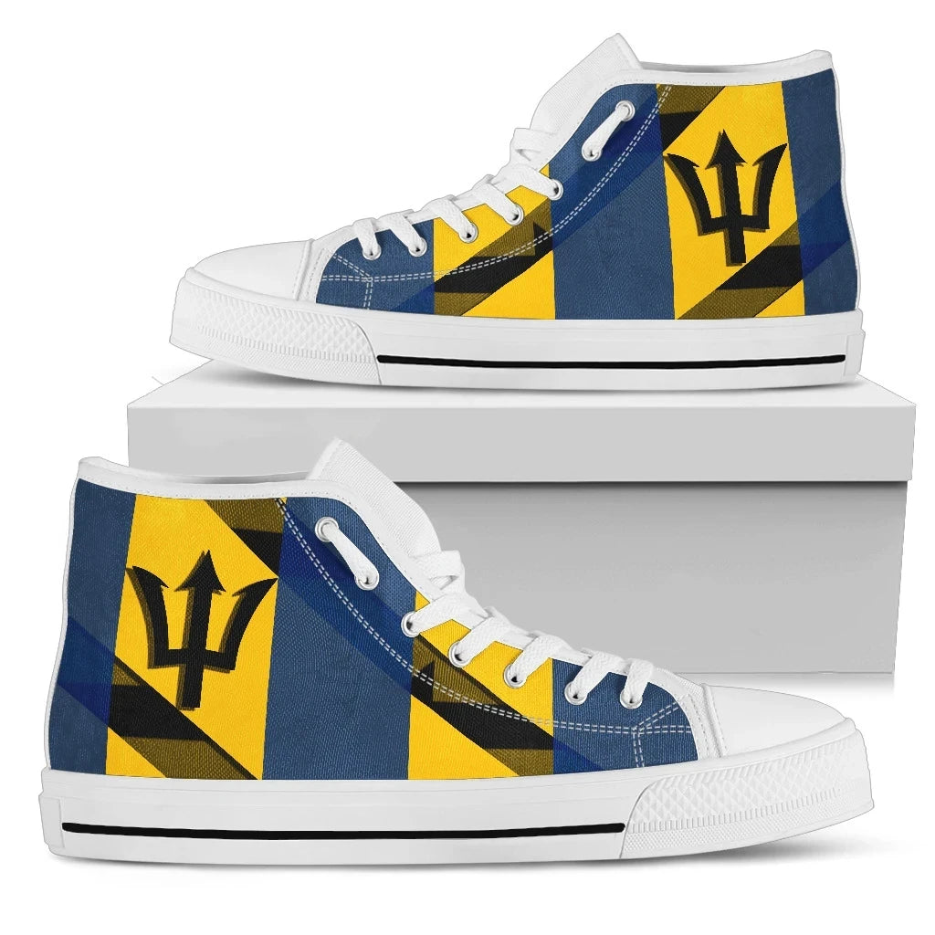 Barbados High Top Shoes Plaid Style