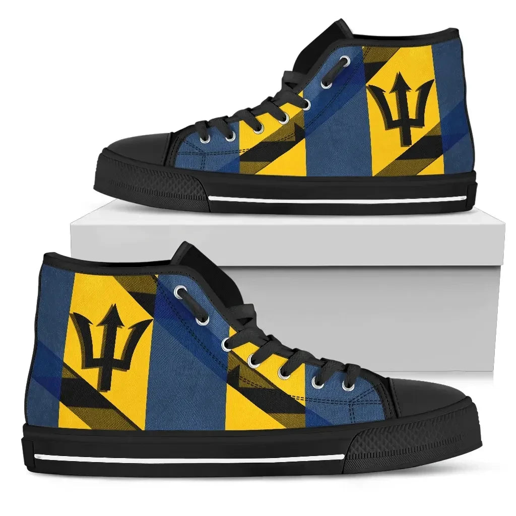Barbados High Top Shoes Plaid Style