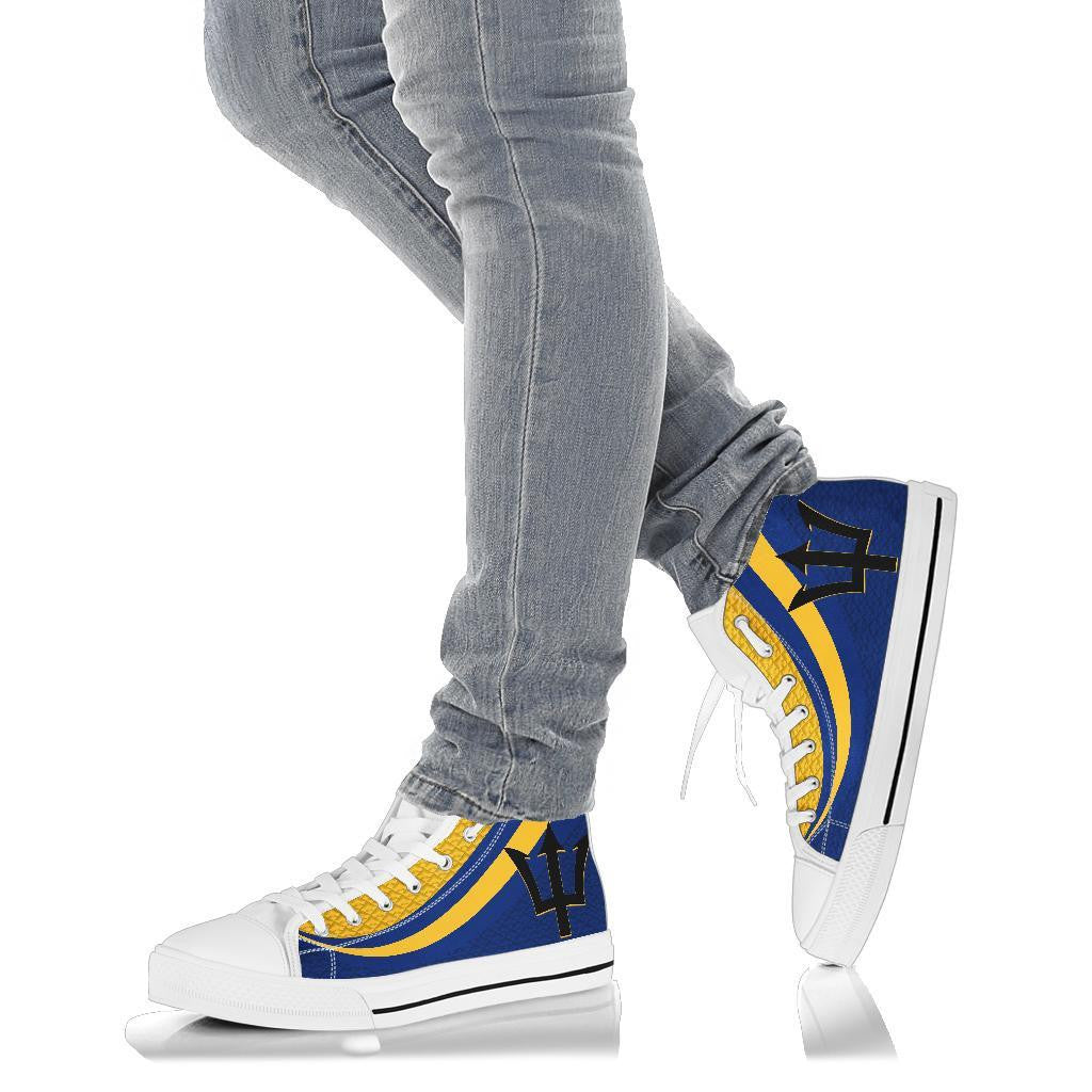 Barbados High Top Shoe Barbados Coat Of Arms And Flag Color