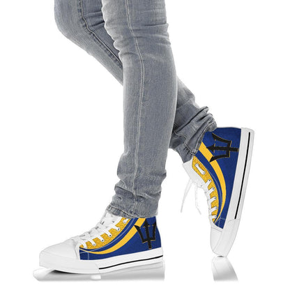 Barbados High Top Shoe Barbados Coat Of Arms And Flag Color
