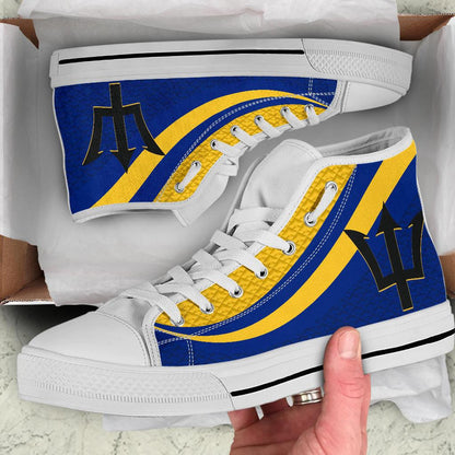 Barbados High Top Shoe Barbados Coat Of Arms And Flag Color