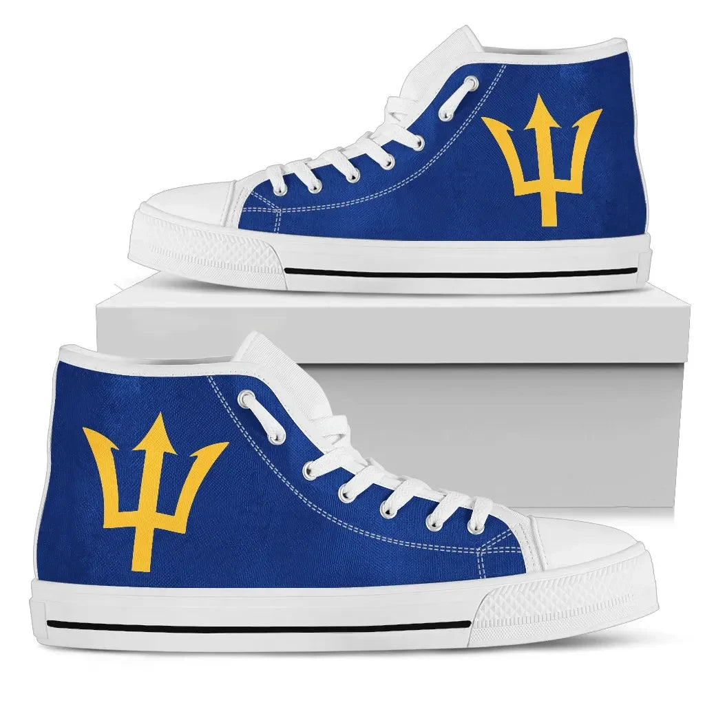 Barbados Flag High Top Shoes