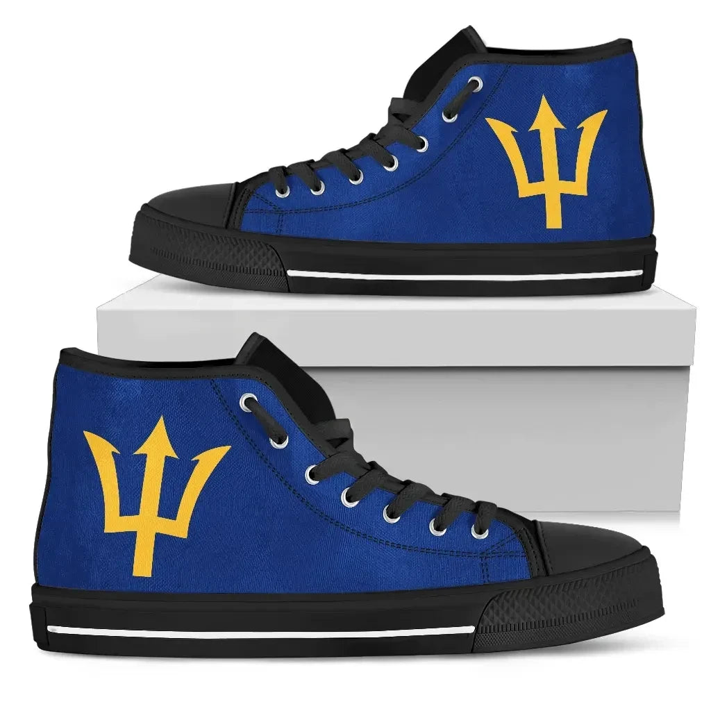 Barbados Flag High Top Shoes