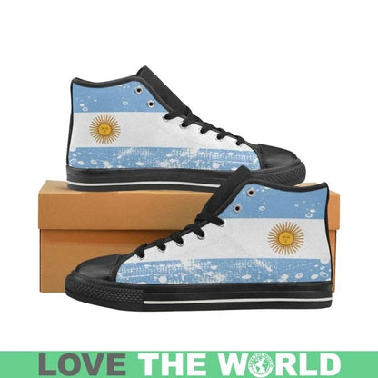 Argentina Flag High Top Canvas Shoes
