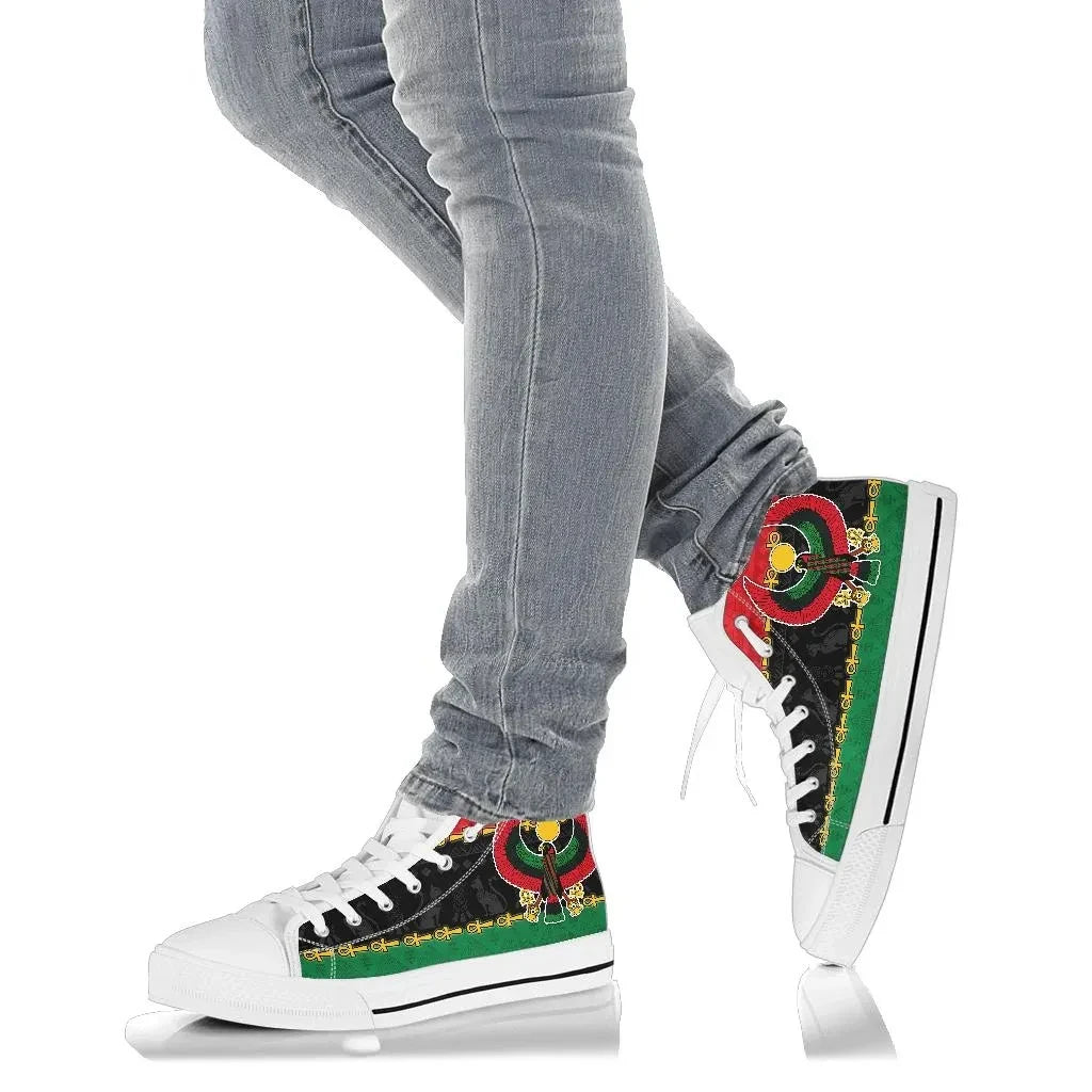 Pan African High Top Shoes Pan Africanism Ancient Egypt Horus