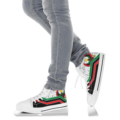 Pan Africa High Top Shoes Egyptian Patterns