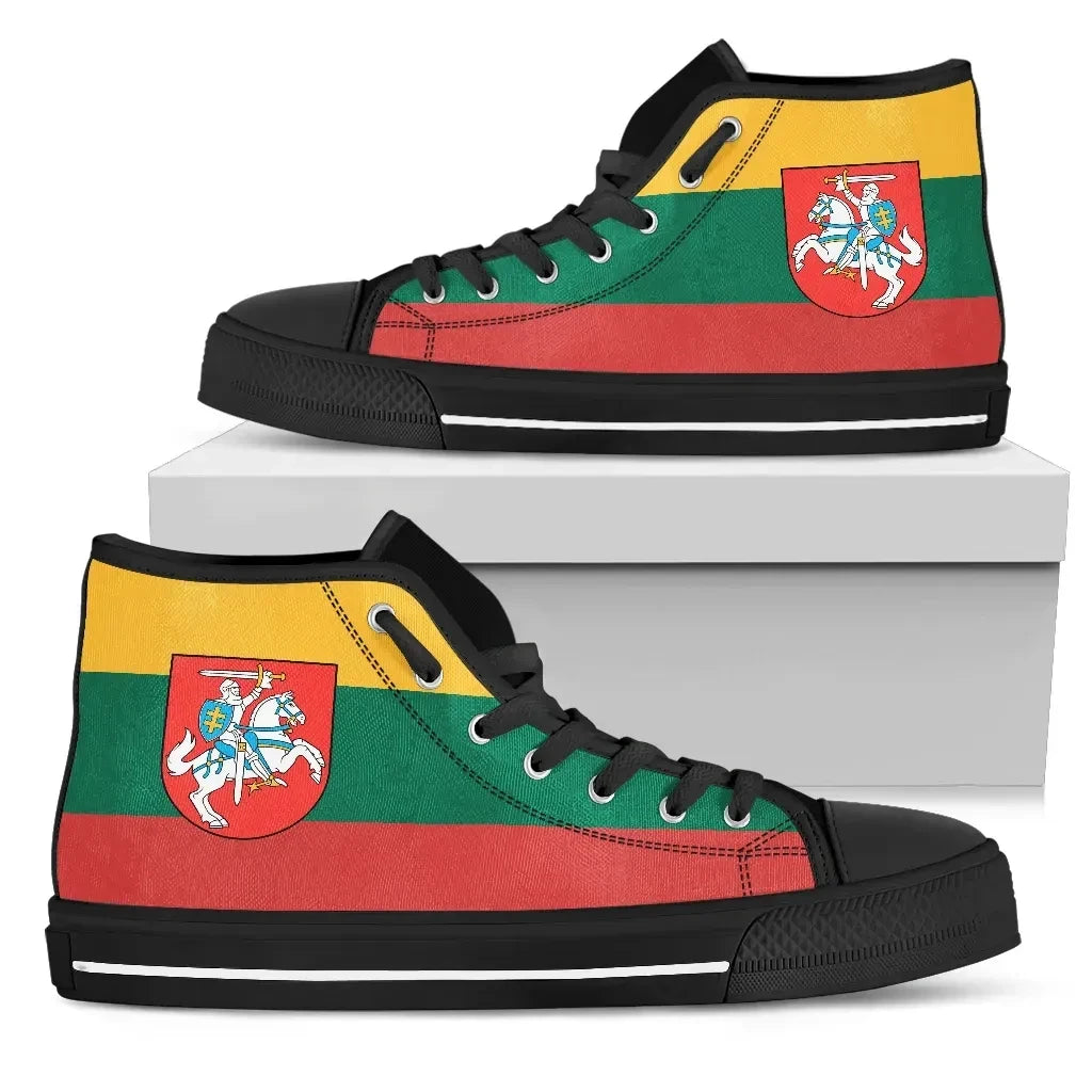 Lithuania Lietuva Flag High Top Men'S/Women'S Canvas Shoes
