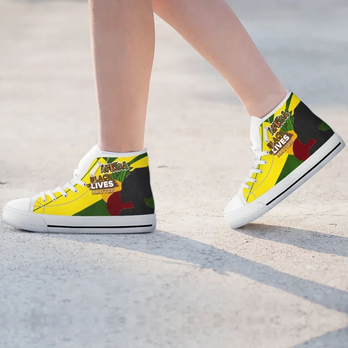 African Pride High Top Shoes Black Lives Matter, Happy Black History Month 2021