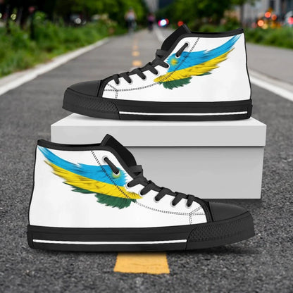 Rwanda High Top Shoe Wing Flag