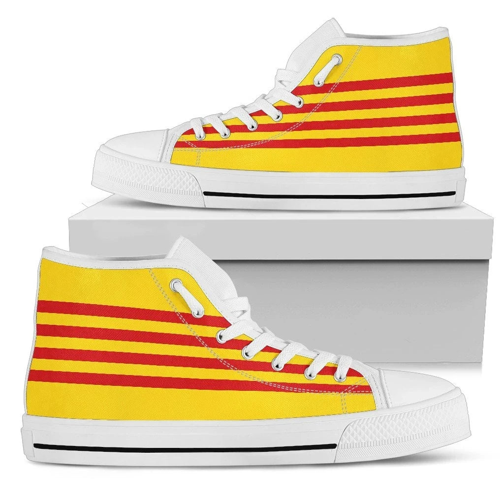 Catalonia High Top Shoes Senyera Flag