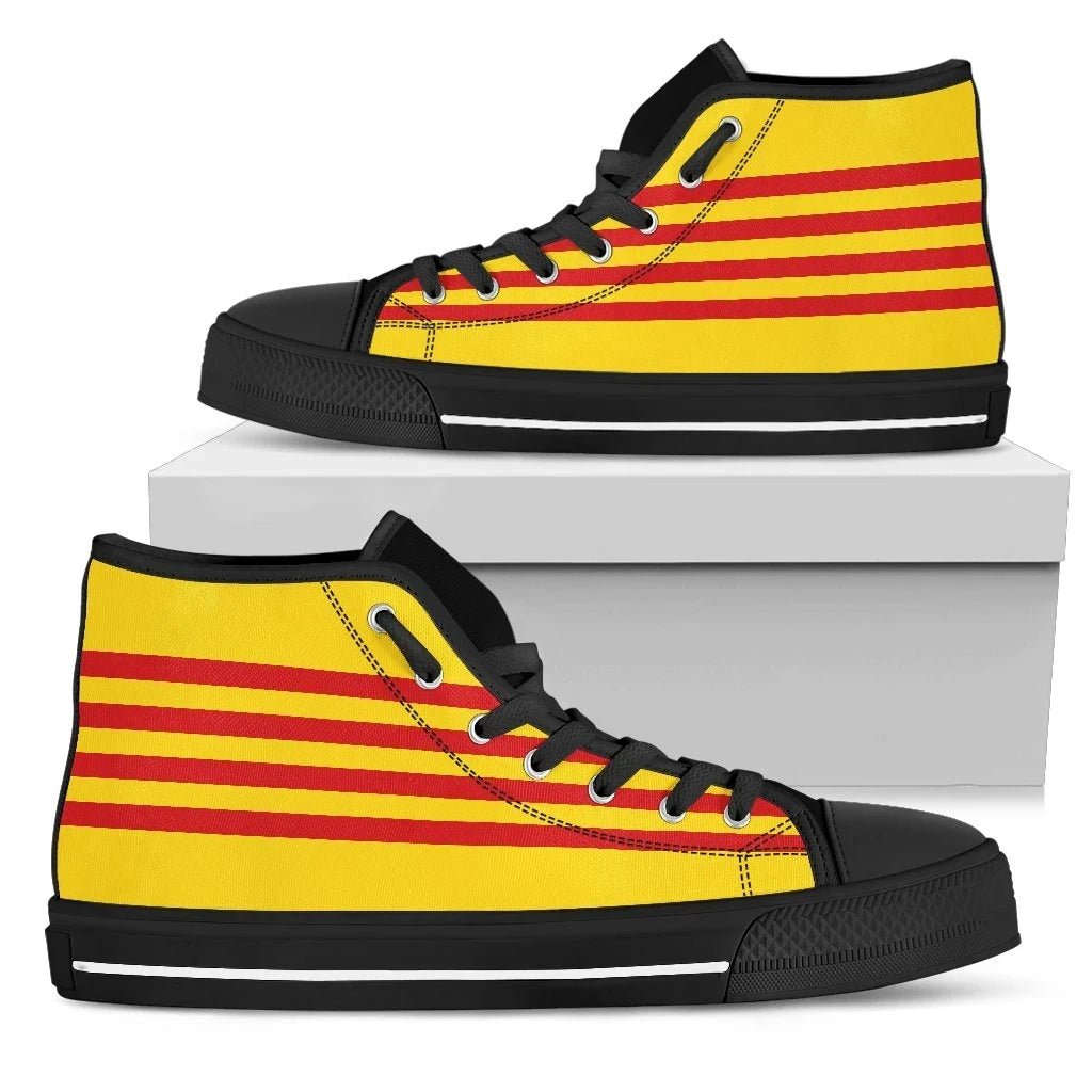 Catalonia High Top Shoes Senyera Flag