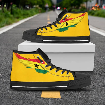 Ghana High Top Shoe Wing Flag