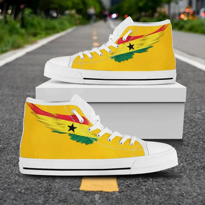 Ghana High Top Shoe Wing Flag