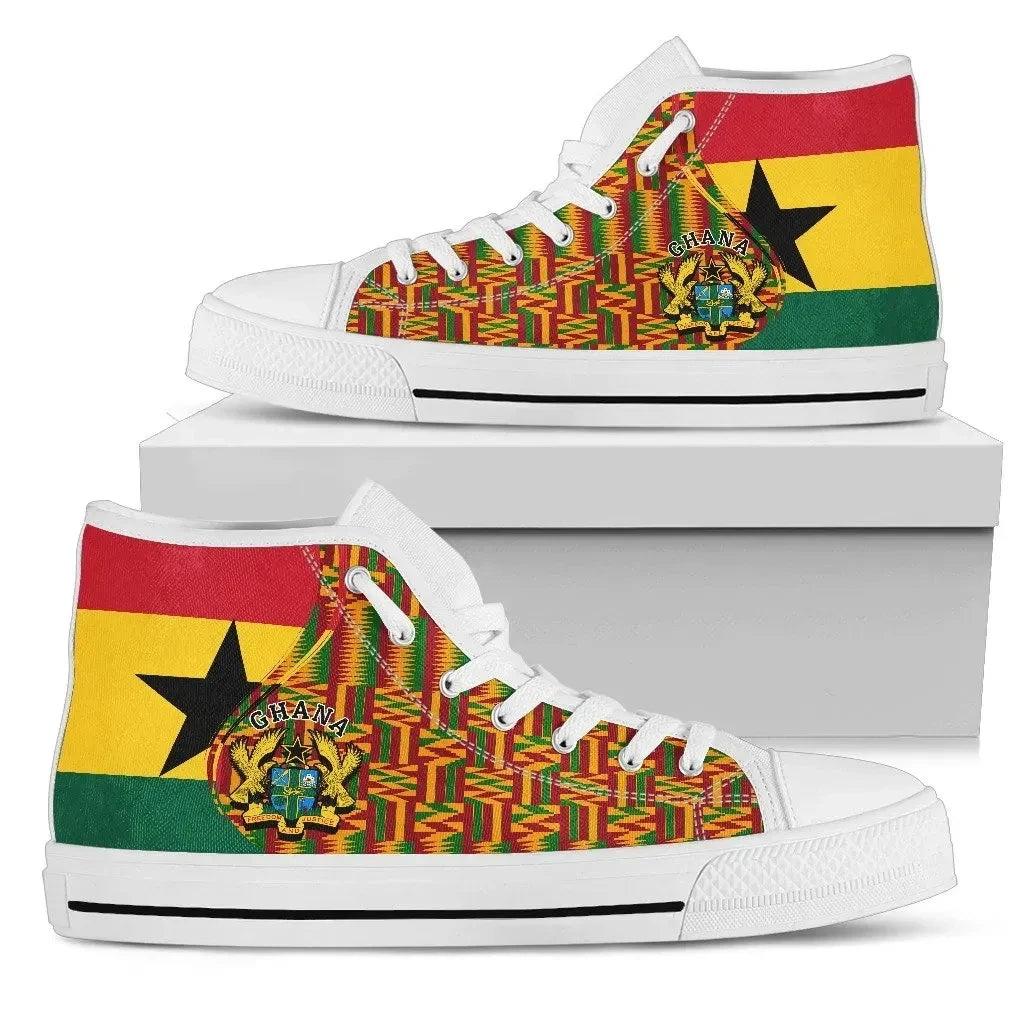 Ghana High Top Shoe Kente Ankara