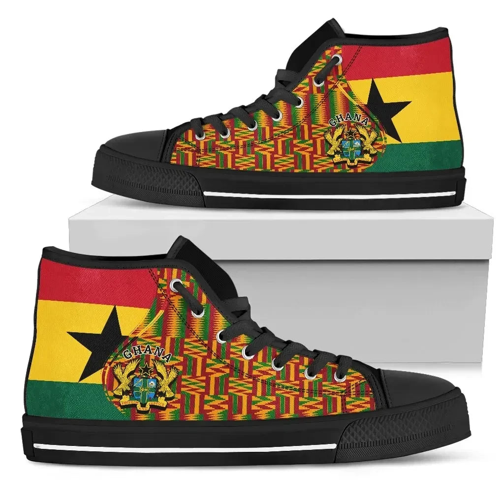 Ghana High Top Shoe Kente Ankara