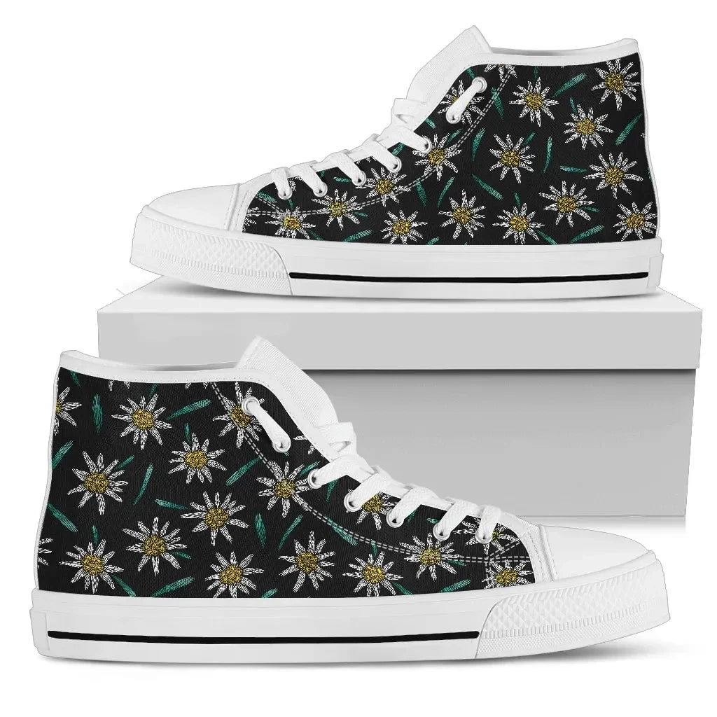Switzerland Edelweiss High Top Canvas Shoes
