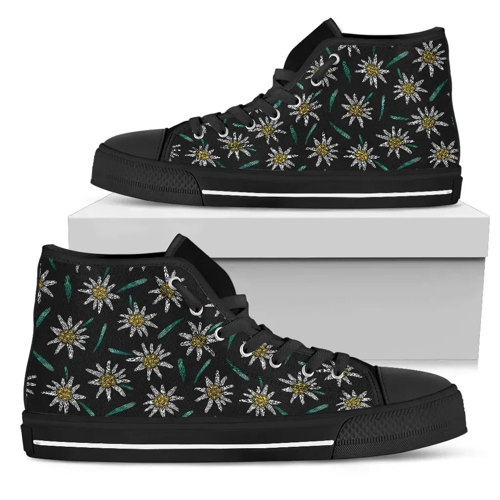 Switzerland Edelweiss High Top Canvas Shoes