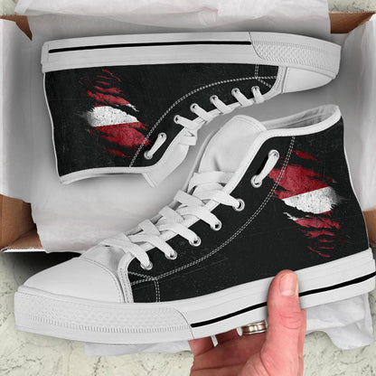 Latvia In Me High Top Shoe Special Grunge Style