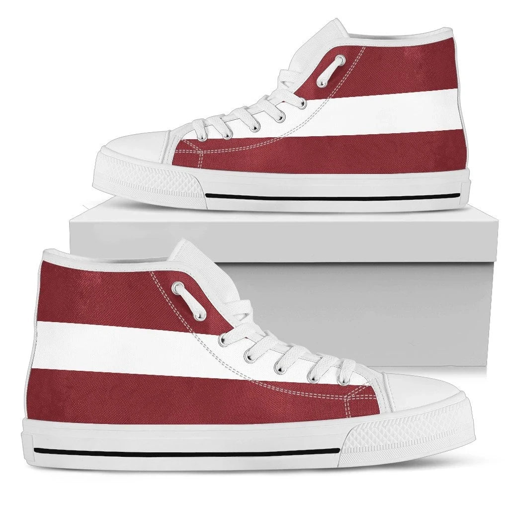 Latvia High Top Shoes Original Flag