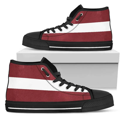 Latvia High Top Shoes Original Flag