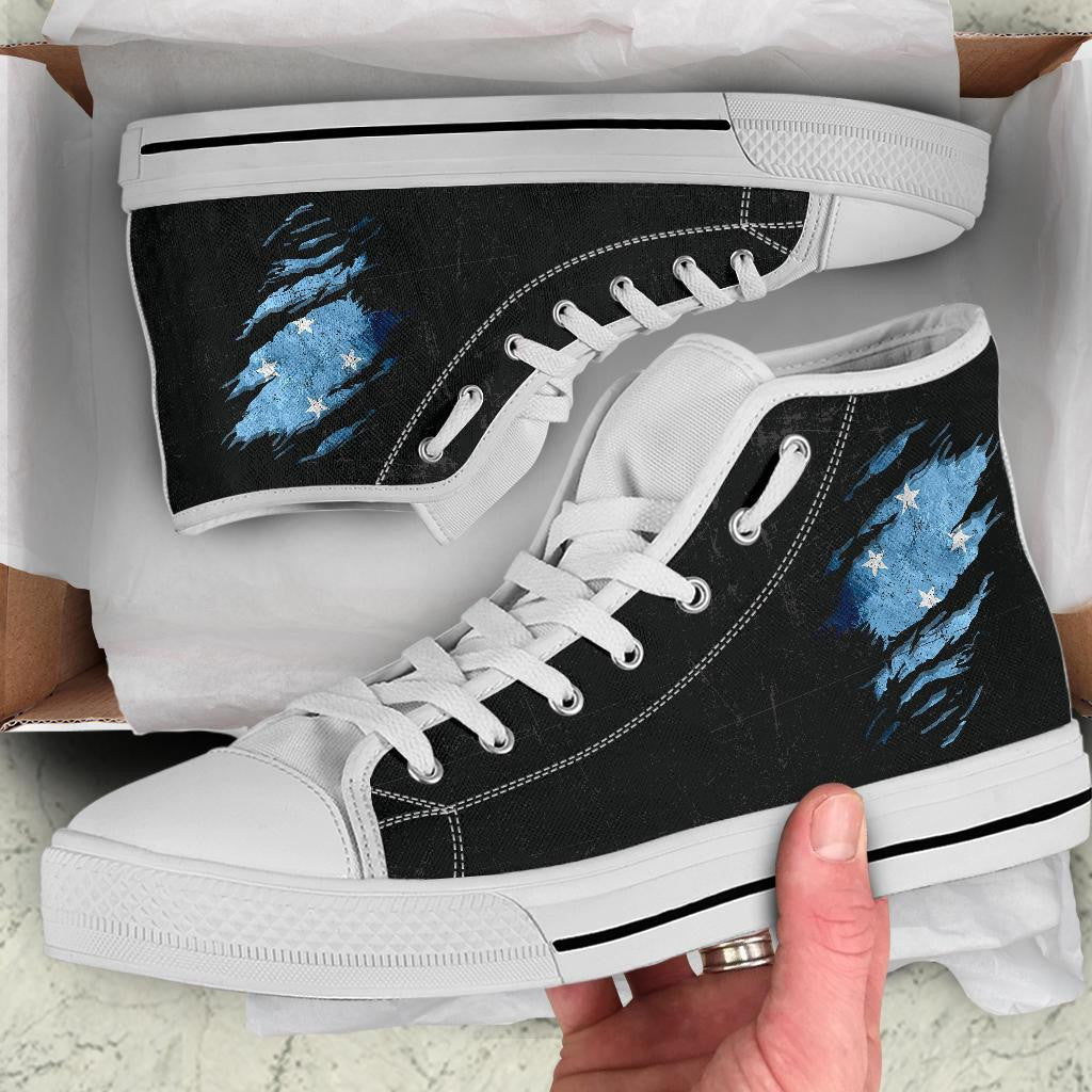 Micronesia In Me High Top Shoe Special Grunge Style