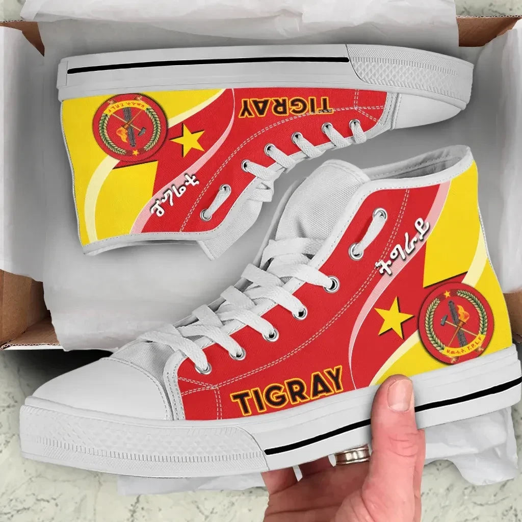 Tigray High Top Shoe Coat Of Arms Special Flag